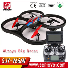 Original WLtoys Mise À Niveau V666N 4CH 6 axes 5.8G RTF FPV Quadcopter OVNI avec 2.0MP HD Caméra et Baromètre Set hauteur drone SJY-V666N